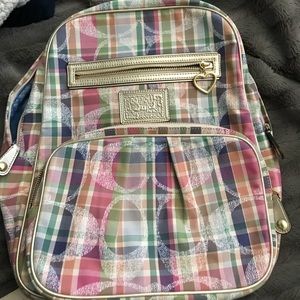 Coach Daisy Plaid Backpack